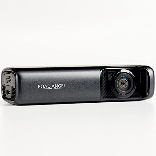 Aura HD4 by Road Angel Dash CAM, 4K UHD 140° Camera, 30fps, 64GB Storage, with Super Night View, Built-In Wi-Fi, GPS, Real Parking Mode, Black