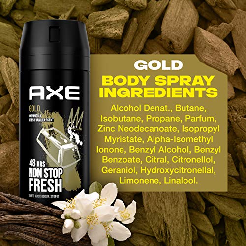 Axe Desodorante Bodyspray Gold, 48H de protección, 150ml