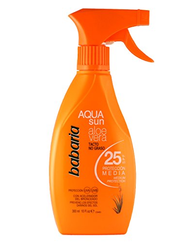 Babaria Aqua Solar Pistola Bronceadora Aloe Vera SPF25-300 ml