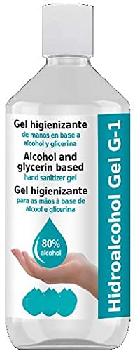 Bacterisan Gel de Manos Desinfectante Hidroalcohólico con Dosificador, Higienizante Antiséptico, Hipoalergénico, sin enjuague, 500 ml 80% alcohol (20)