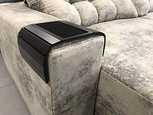 Bandeja de MDF plegable y portátil para sofá o sillón. Mesa para colocar en brazo para sofá. Ideal para bebidas, mando a distancia o teléfonos móviles.