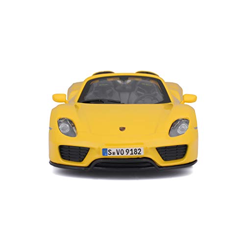 Bauer 18-21076Y Porsche 918 Coche modelo Spider en escala 1:24, amarillo