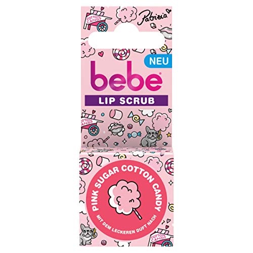 Bebe Lip Scrub Pink Sugar Cotton Candy - Líquido para labios (22 g), color rosa