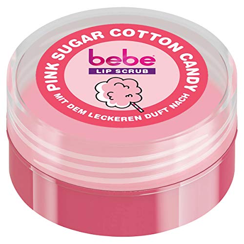 Bebe Lip Scrub Pink Sugar Cotton Candy - Líquido para labios (22 g), color rosa