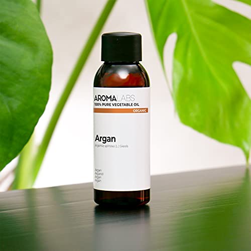 BIO - Aceite vegetale de Argán - 100ml - garantizado 100% puro, natural y prensado en frío - Orgánico certificado por Ecocert - Aroma Labs