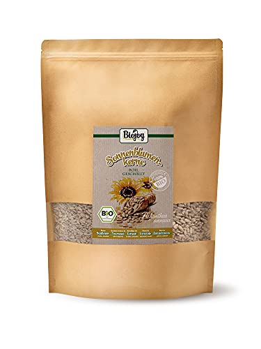 Biojoy Semillas de Girasol orgánicas, peladas, crudas y sin sal (1,5 kg)