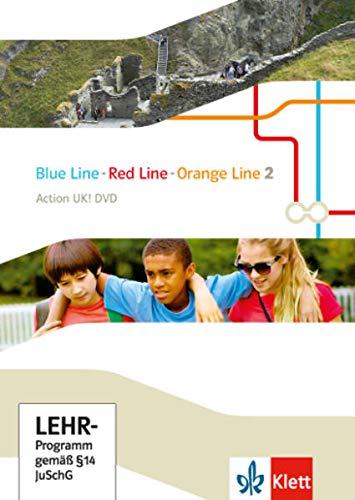 Blue Line - Red Line - Orange Line 2. Action UK! DVD: Begleitmaterial zu allen Klett Englischlehrwerken außer Green Line [Alemania]