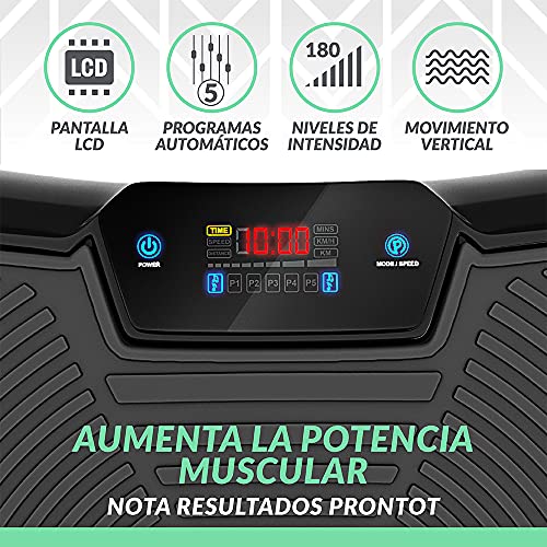 Bluefin Fitness Plataforma Vibratoria Ultra Slim | 5 Programas + 180 Niveles | Altavoces Bluetooth | Fácil de Guardar | Elegante Diseño Británico | Rendimiento de por Vida