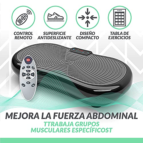 Bluefin Fitness Plataforma Vibratoria Ultra Slim | 5 Programas + 180 Niveles | Altavoces Bluetooth | Fácil de Guardar | Elegante Diseño Británico | Rendimiento de por Vida