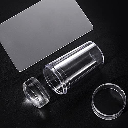 Bodhi2000 Sello de uñas de silicona de doble cabeza para puntas francesas, sello de uñas no deformado, herramienta de puntas de impresión de estampado de uñas desmontable para manicura