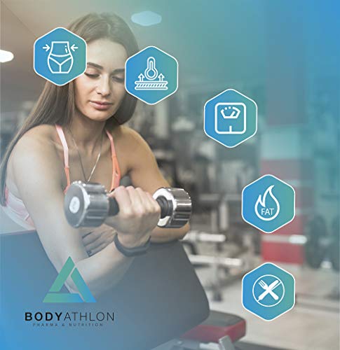 Bodyathlon- Fat Burner– Activador metabolismo- Adelgazante- Quemagrasas termogénico– Tonificador- Saciante- L-Carnitina, Té verde, Frambuesa, Pimienta negra y Vitamina B6-90 cápsulas- Vegano- Keto