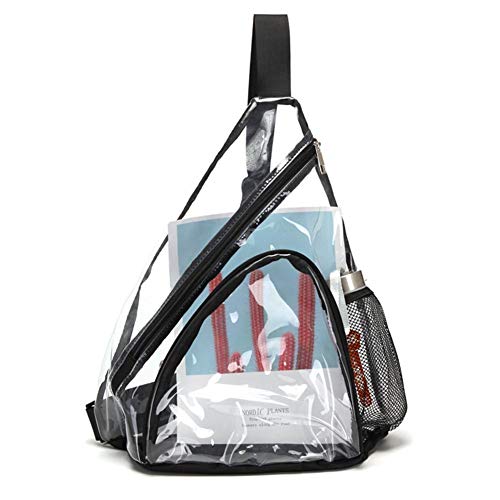 Bolso bandolera, bandolera de PVC transparente, mini mochila impermeable y resistente al desgaste para hombres y mujeres, bolso deportivo antirrobo, bolso de viaje