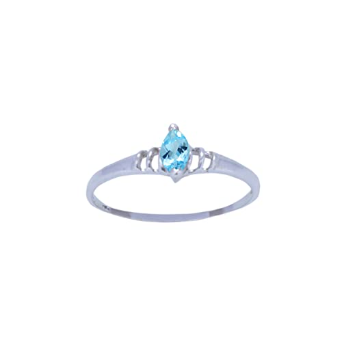 Bonito anillo de plata maciza de topacio azul cielo facetado - joyería al por mayor venta fina tiendas regalo para el día de la madre naturaleza anillo -SR2-BTO-FC-511-h uk, Piedra, Topaz