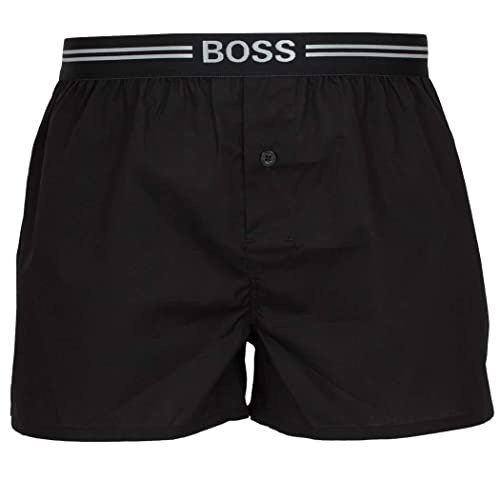 BOSS 2 EW Calzoncillos Tipo bóxer para Hombre, 002 Black/Black Checked, L (Pack de 2)