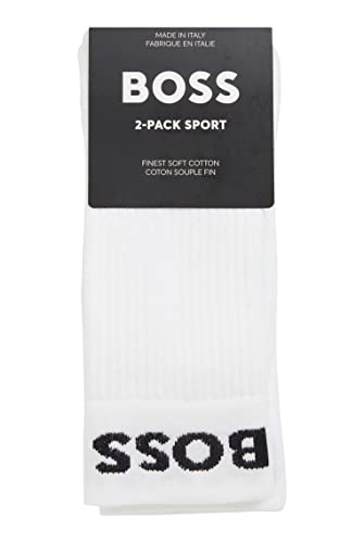 BOSS 2P RS Sport Socks Calcetines, White, 47-50 (Pack de 2) para Hombre