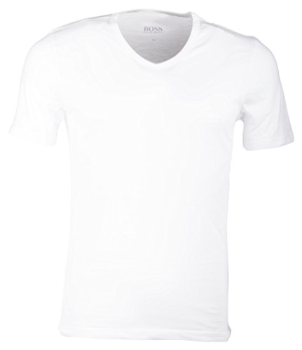 BOSS Shirt SS VN 3er-Pack BM V-Ausschnitt Camiseta, Blanco (White 100), Medium (Talla Fabricante: M) 3 para Hombre