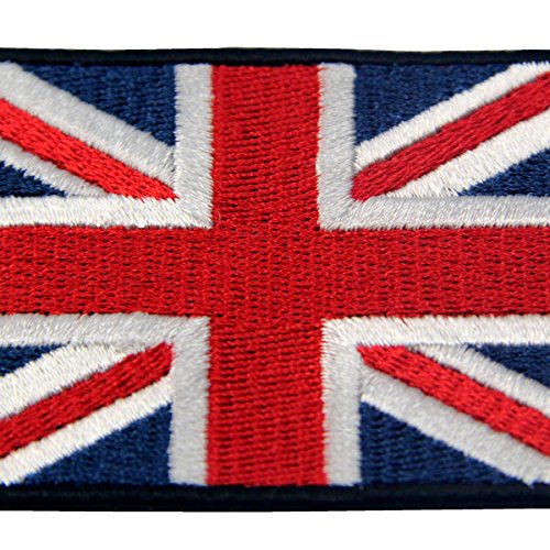 Británico Bandera del Reino Unido Inglaterra Emblema Gran Bretaña Parche Bordado de Aplicación con Plancha