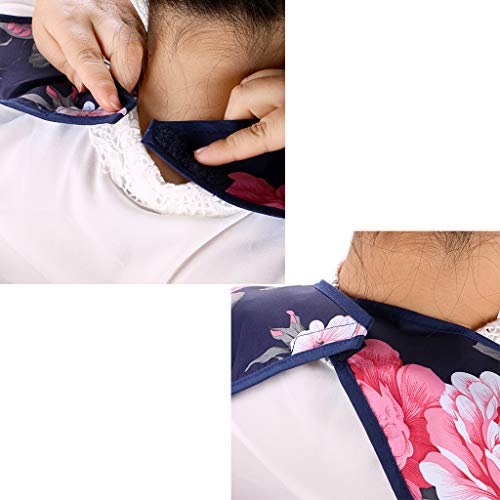 BTSKY Babaderos para Comido Bebido Impermeables 2Pcs Reutilizables para Adultos con Estampado de Flores Recogedor para Ropas Chaquetas Pantalones