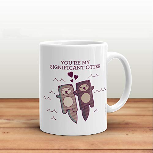 Café Té Taza de cerámica Taza- Nutria significativa -12 Oz Impreso en ambos lados para sus hombres Mujeres Oficina Papá Mamá Niños Cumpleaños personalizados Regalos