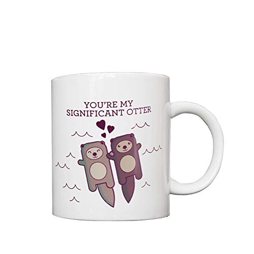 Café Té Taza de cerámica Taza- Nutria significativa -12 Oz Impreso en ambos lados para sus hombres Mujeres Oficina Papá Mamá Niños Cumpleaños personalizados Regalos