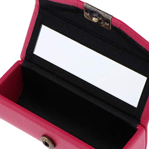 Caja de Lápia Labial Recipiente Cosmético Envase de Brillo de Labios Estuche de Pintalabios Contenedores - Rosa roja