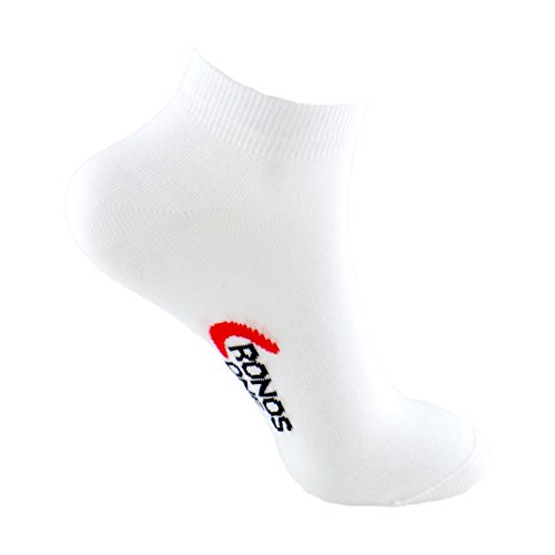 Calcetines DEPORTE (3 pares) SIN COSTURAS tobilleros para hombre o mujer. Mantiene el pie seco. Ideal para tenis, pádel. Puño antipresión. 80% - algodón. (Blanco, eu: 35-40 // uk: 2-6)