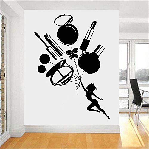 Calcomanías de pared cosméticas salón de belleza tienda decoración del hogar estilo nórdico salón arte mural papel autoadhesivo A3 58x42cm