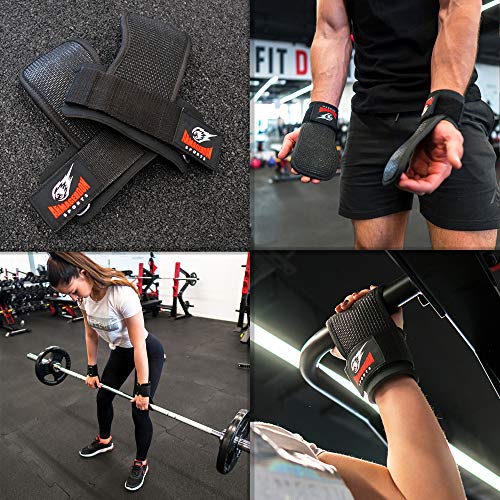 Calleras para Crossfit Musculacion en Gym y Calistenia - Dominadas Grips Weight Lifting Chin Ups - Protezioni uniche per le Mani con polsiera Guantes de Crossfit