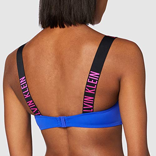 Calvin Klein Bandeau Rp Bikini, Azul (Surf The Web), S para Mujer