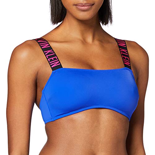 Calvin Klein Bandeau Rp Bikini, Azul (Surf The Web), S para Mujer