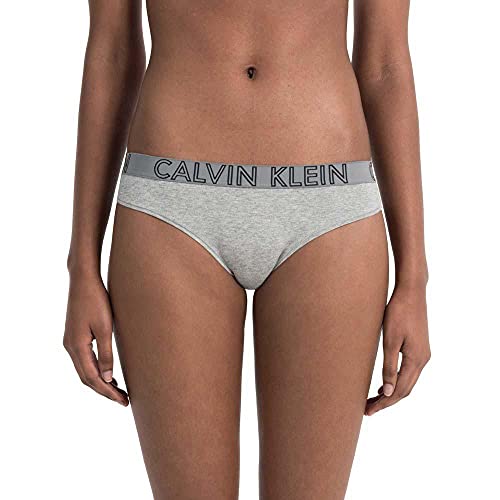 Calvin Klein Bikini Brief Braguita, Grey Heather 020, M para Mujer