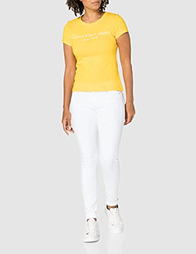 Calvin Klein CK Jeans Spectra Yellow Camiseta, Amarillo, S para Mujer