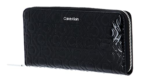 Calvin Klein CK Must Zip Around Wallet LG EM Mono CK Black