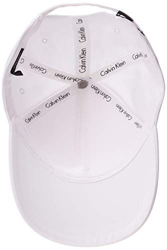 Calvin Klein Cotton Twill Cap Gorra de béisbol, Blanco (White 101), Talla única (Talla del Fabricante: OS) para Hombre