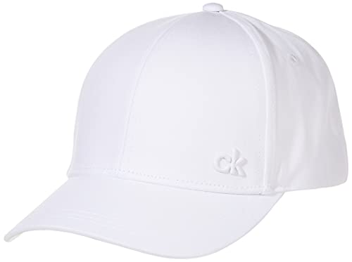 Calvin Klein Cotton Twill Cap Gorra de béisbol, Blanco (White 101), Talla única (Talla del Fabricante: OS) para Hombre