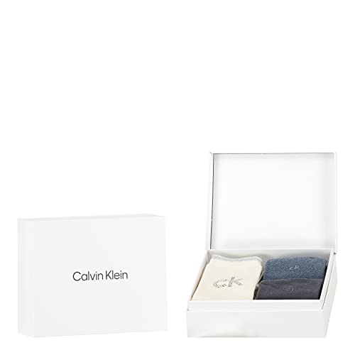 Calvin Klein Crystal Logo Holiday Women's Crew-Calcetines (3 Unidades) clásicos, China Blue, Talla única para Mujer