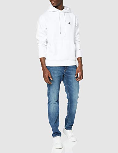 Calvin Klein Jeans CK Essential Hoodie, Suéter para Hombre, Blanco (Bright White), XL