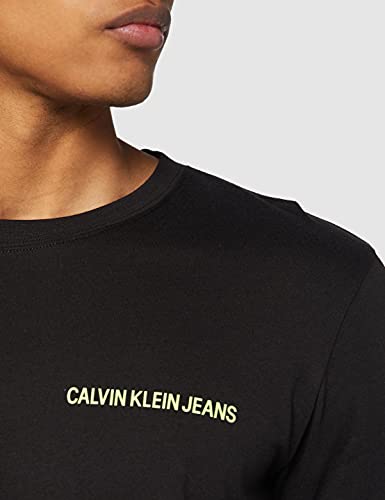 Calvin Klein Jeans Essential Instit LS-Camiseta, CK Black, M para Hombre