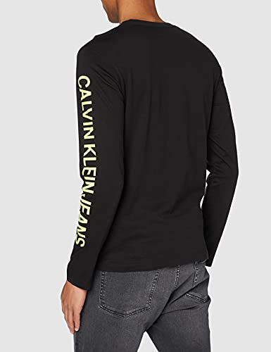 Calvin Klein Jeans Essential Instit LS-Camiseta, CK Black, M para Hombre