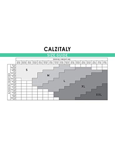 CALZITALY Medias con la Punta Abierta con Compression Graduada Fuerte 18-22 mm/Hg | S, M, L, XL | Natural, Negro | 140 DEN | Made in Italy (Natural, XL)