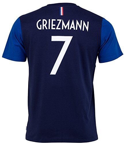 Camiseta FFF Antoine Griezmann, colección oficial de la selección de fútbol de Francia, talla para hombre adulto, Hombre, azul, S