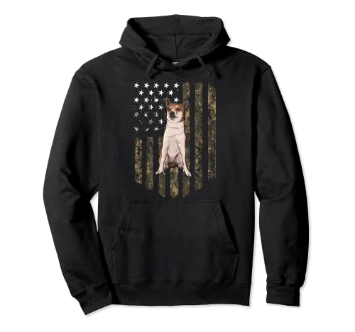 Camo Bandera Americana Noruega Lundehund 4 De Julio EE.UU Sudadera con Capucha