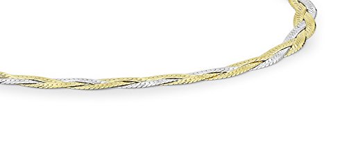 Carissima Gold Pulsera de mujer con oro bicolor de 9 quilates (375/1000), sin gema