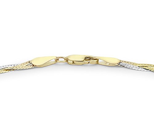 Carissima Gold Pulsera de mujer con oro bicolor de 9 quilates (375/1000), sin gema