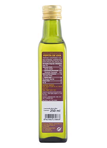 Casalbert Aceite de Pepita de Uva, Ideal para Su Consumo en Frío, Sabor Suave, Envase de Vidrio de 250 ml