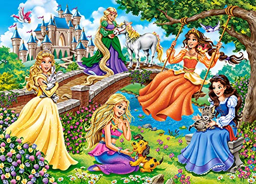 Castorland Princesses in Garden 180 pcs Puzzle - Rompecabezas (Puzzle rompecabezas, Dibujos, Niños, Chica, 7 año(s), Interior) , color/modelo surtido