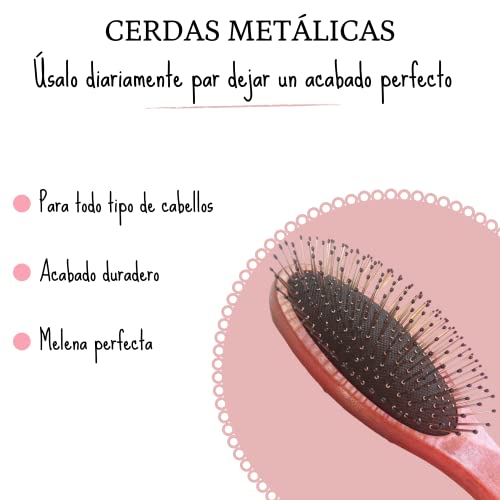 CEPILLO PELO de Madera Pack de 3 Peines | Ideal para Todo tipo de Cabellos | Pelos Rizados Lisos Normales o Encrespados | Peine Alisador de Cabello Natural Antitirones y Desenredante