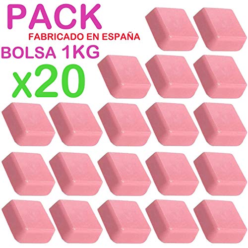 Cera caliente Cera depilatoria caliente de bajo 1 kg, para pieles sensibles, áreas faciales (Rosa)