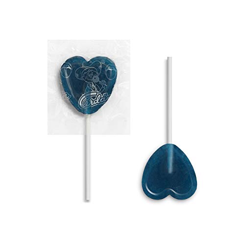 Cerdán Piruleta Corazón Pintalenguas-Sabor Frambuesa Caramelos 200 Unidades de 5.2 g