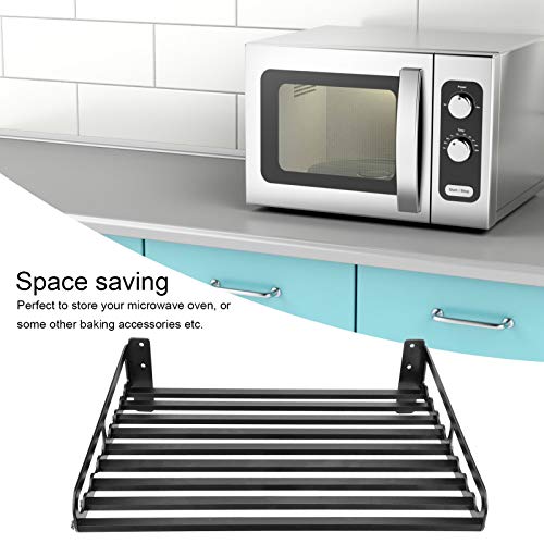 Cerlingwee Rejilla para Horno de microondas, Aluminio Espacial, Resistente, Soporte para Horno de microondas, montado en la Pared, Resistente a la oxidación, para Horno de microondas, para(50 * 40)